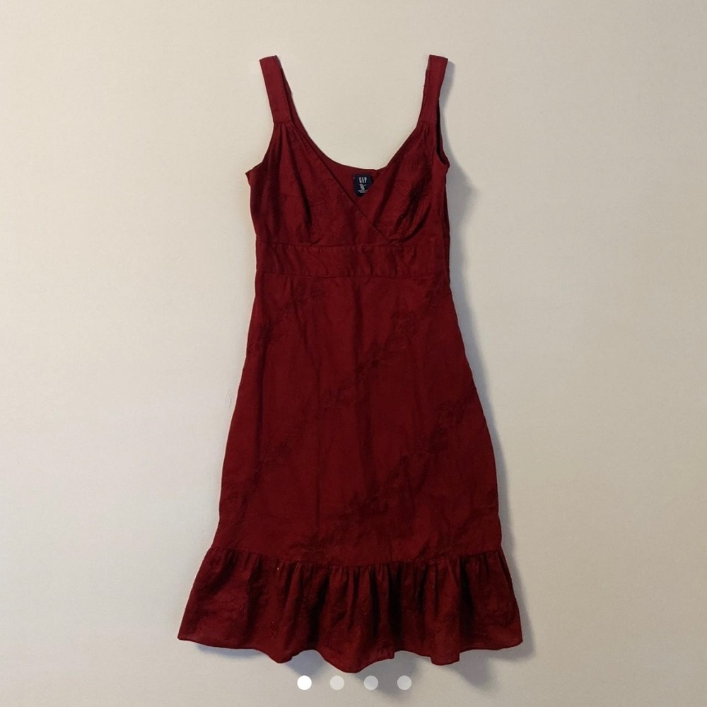 Vintage red lace babydoll dress